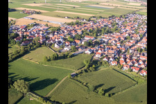 Oblique view of In the castle garden in Minfeld in the state Rhineland-Palatinate, Germany