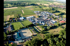 District Billigheim in Billigheim-Ingenheim in the state Rhineland-Palatinate, Germany viewn from the air