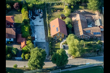 District Billigheim in Billigheim-Ingenheim in the state Rhineland-Palatinate, Germany from the drone perspective