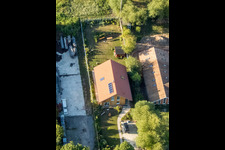 District Billigheim in Billigheim-Ingenheim in the state Rhineland-Palatinate, Germany from a drone