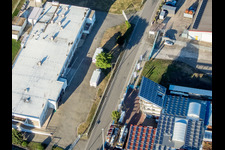 Billigheim-Ingenheim in the state Rhineland-Palatinate, Germany from a drone