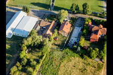 Aerial view of District Billigheim in Billigheim-Ingenheim in the state Rhineland-Palatinate, Germany