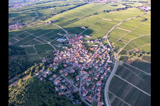 Village overview from the southwest in Eschbach in the state Rhineland-Palatinate, Germany