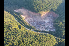 PfalzGranit quarry in the Kaiserbachtal in Waldhambach in the state Rhineland-Palatinate, Germany