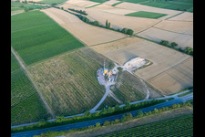 Construction site setup for the B38 bypass in Impflingen in the state Rhineland-Palatinate, Germany