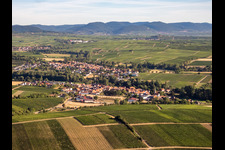 District Klingen in Heuchelheim-Klingen in the state Rhineland-Palatinate, Germany from the drone perspective