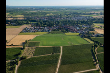 District Mühlhofen in Billigheim-Ingenheim in the state Rhineland-Palatinate, Germany from the plane