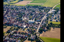 Brotäckerstraße from the west in Steinweiler in the state Rhineland-Palatinate, Germany
